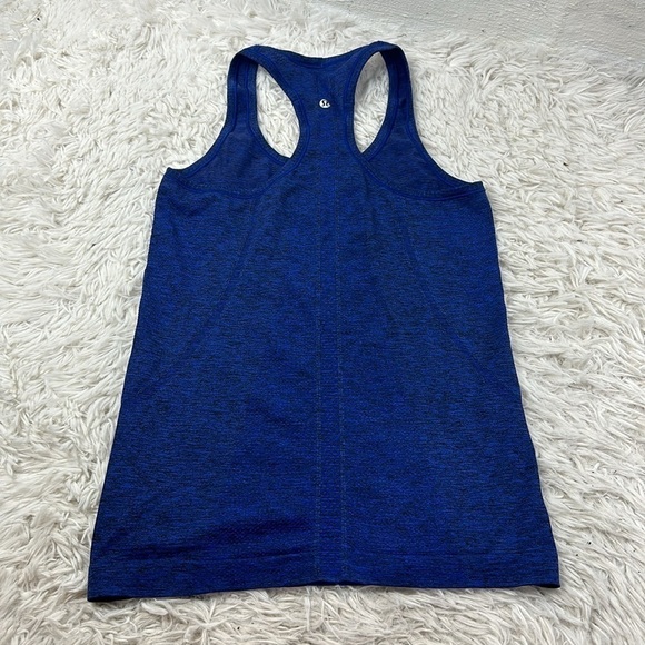 Lululemon Swiftly Tech Tank Heathered Blue Black - Picture 4 of 4